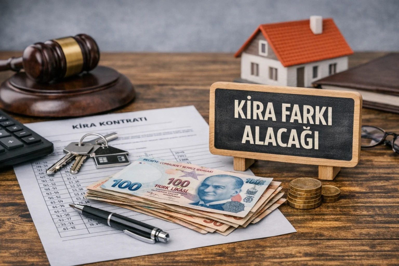 Kira farkı hesaplama tablosu ve ödeme girişi